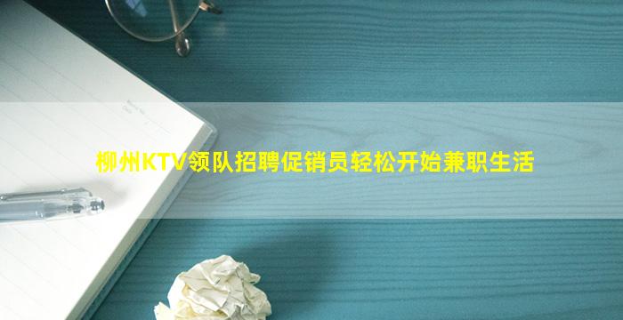 柳州KTV领队招聘促销员轻松开始兼职生活